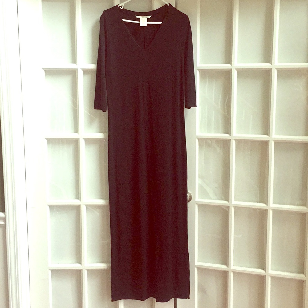 Long 3/4 sleeve black Max Studio dress - Sz L